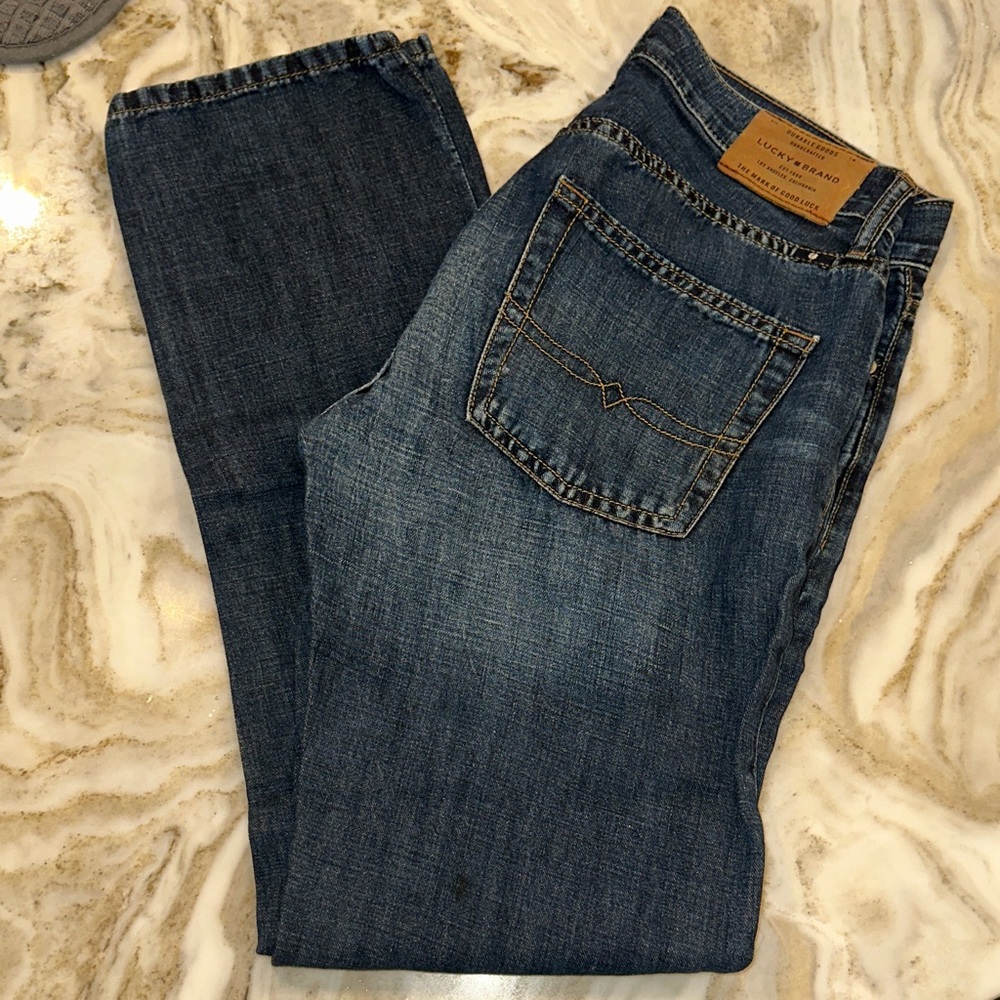 Lucky Brand “221 Straight” Blue Relaxed Jeans